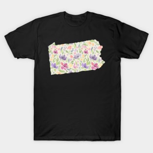 Pennsylvania Silhouette Florals T-Shirt